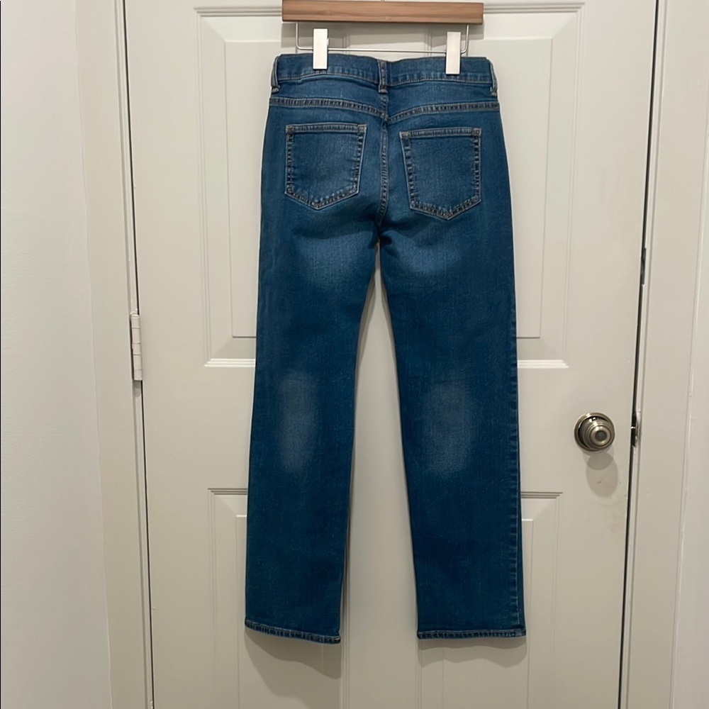 Gap Kids Relaxed Straight-Fit Jeans, Medium Dark Indigo Blue, Size 14, New - Picture 3 of 4